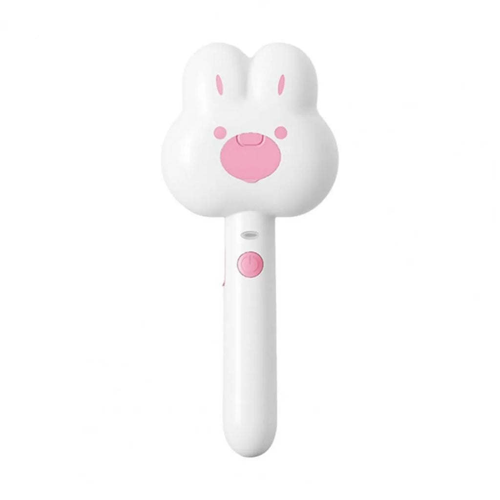 Rechargeable pet steam grooming brush in cartoon design with green, pink or white colour options