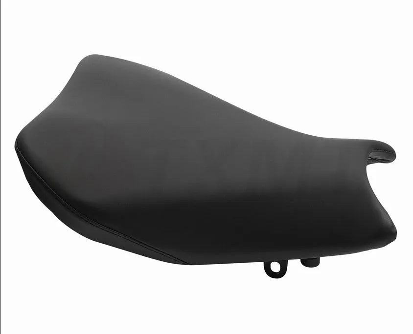 Suzuki GSXR1000 motorcycle with black PU seat covers fitted on front and rear seats.