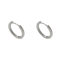 Women's geometric circle ear clip with round element in gold or silver finish, real gold plated copper minimalist jewellery