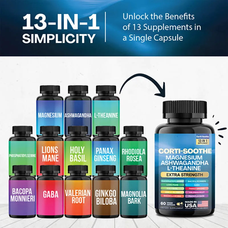 Bottle of 60 South African drunken eggplant magnesium supplement capsules