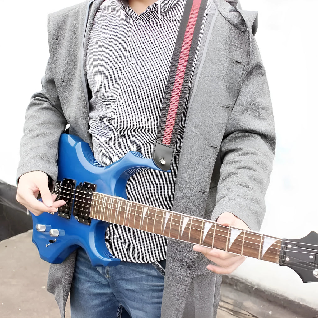 Woven stripe crossbody strap for musical instruments in multiple colour options