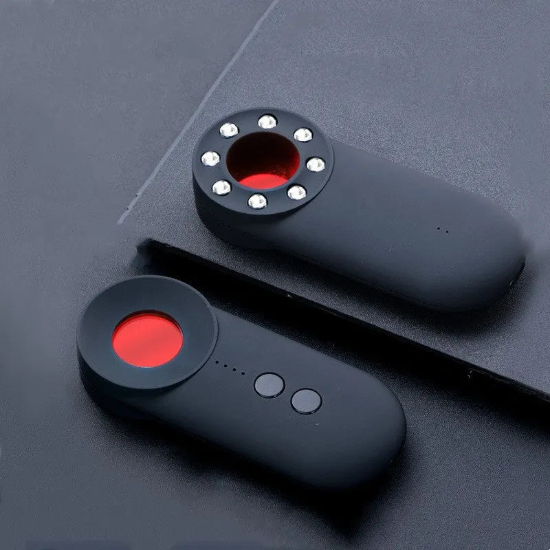 Black GPS and camera signal detector with compact ABS body and USB port.