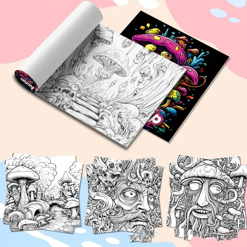 Acid tour coloured paper painting book with a length of 200mm