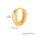 Stainless steel snake pattern hip hop earrings in black or gold colour options