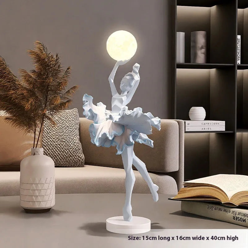Resin atmospheric small night lamp with modern styling and USB charging