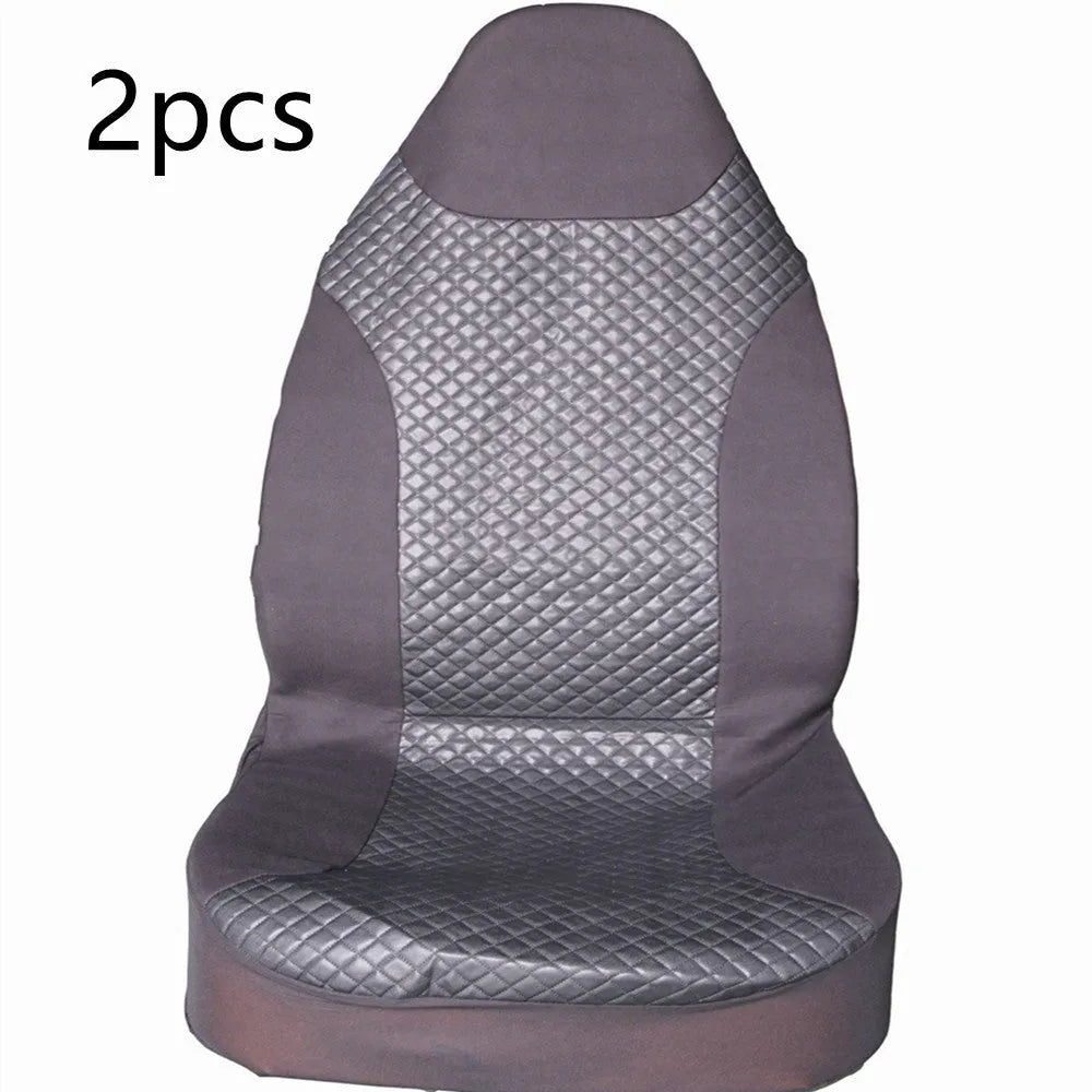 Black quilted PU automotive seat cover with sponge composite construction
