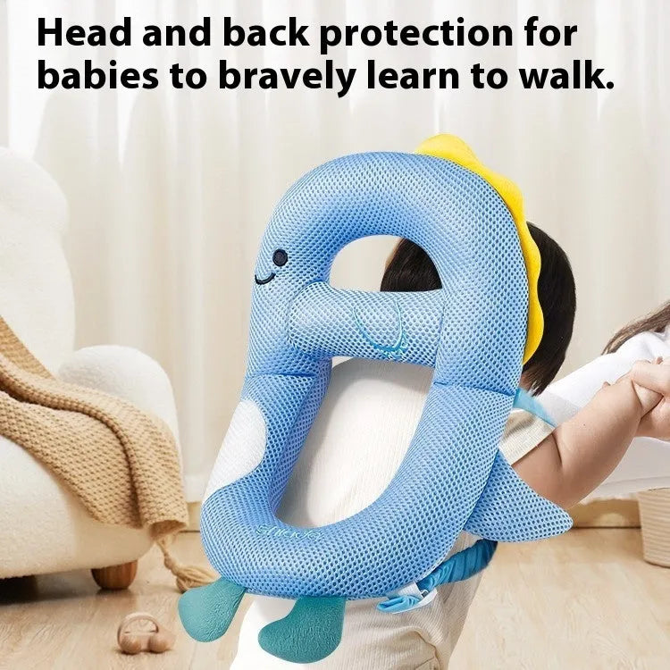 Cartoon-themed baby anti-collision pillow in dinosaur design for toddler fall protection