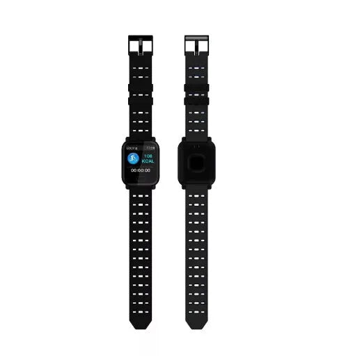 A6 smart bracelet with colour screen, zinc alloy body and silicone strap in three colour options