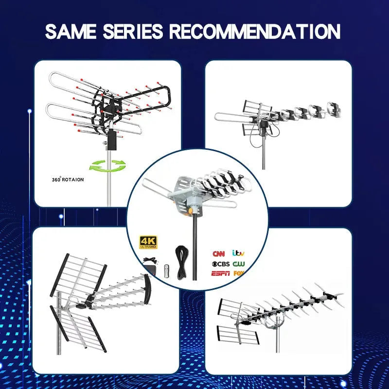 GR-1002 outdoor rotatable television antenna with high gain aerial for UHF reception