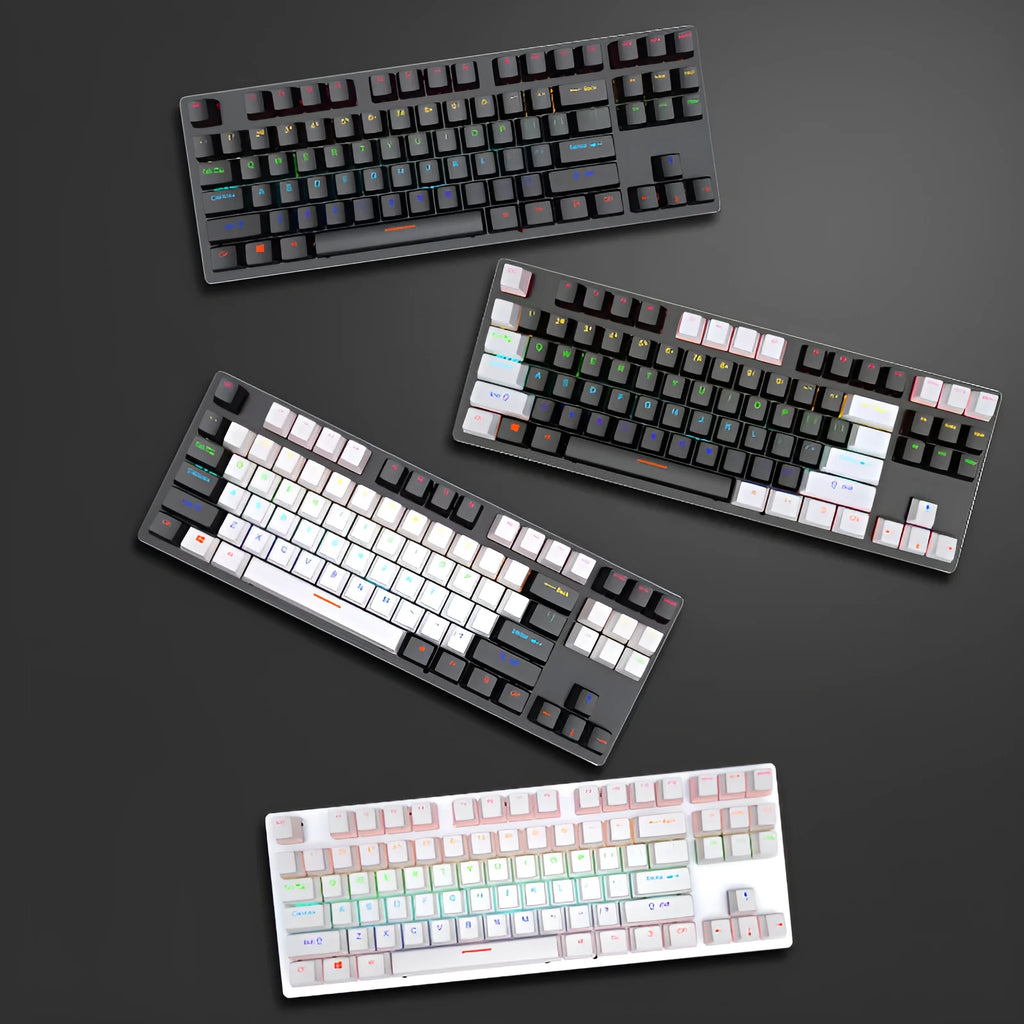 Crack K550 wired mechanical keyboard, 87 keys, green axis, USB, ABS, 360x130x36mm