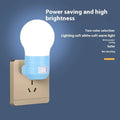 Plug-in bedside baby night feeding lamp with round design in white blue or pink shell colours