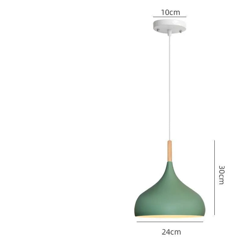 Adjustable zinc alloy pendant lamp in modern simple style with aluminium body and six colour options