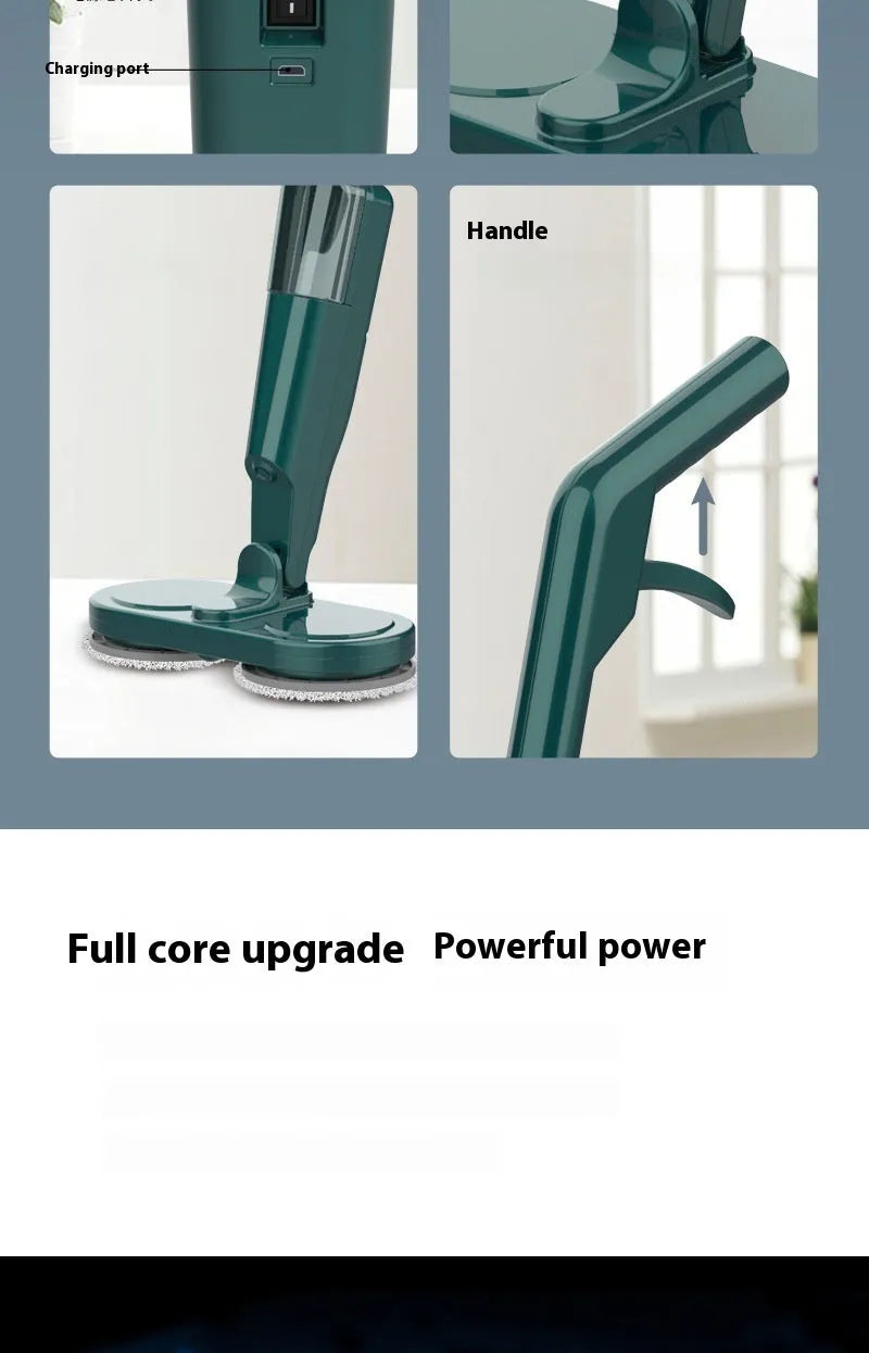 Wireless sweeping and mopping all-in-one machine with USB charging port and water tank