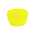 Silicone clip-on dog treat waist bag in colour choice, showing magnetic closure and belt clip.