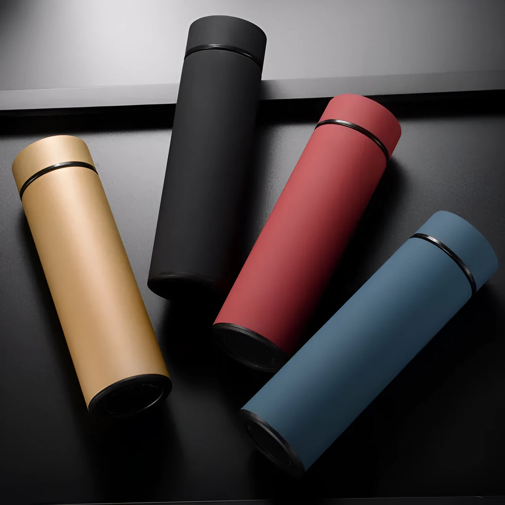 450ml stainless steel vacuum insulated water bottle in straight cup style with arrow-shaped mouth