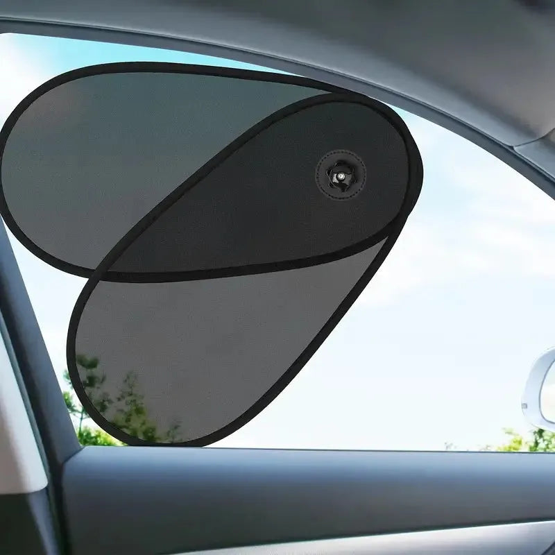 Breathable stretchy car window shade with suction cups for baby sun protection