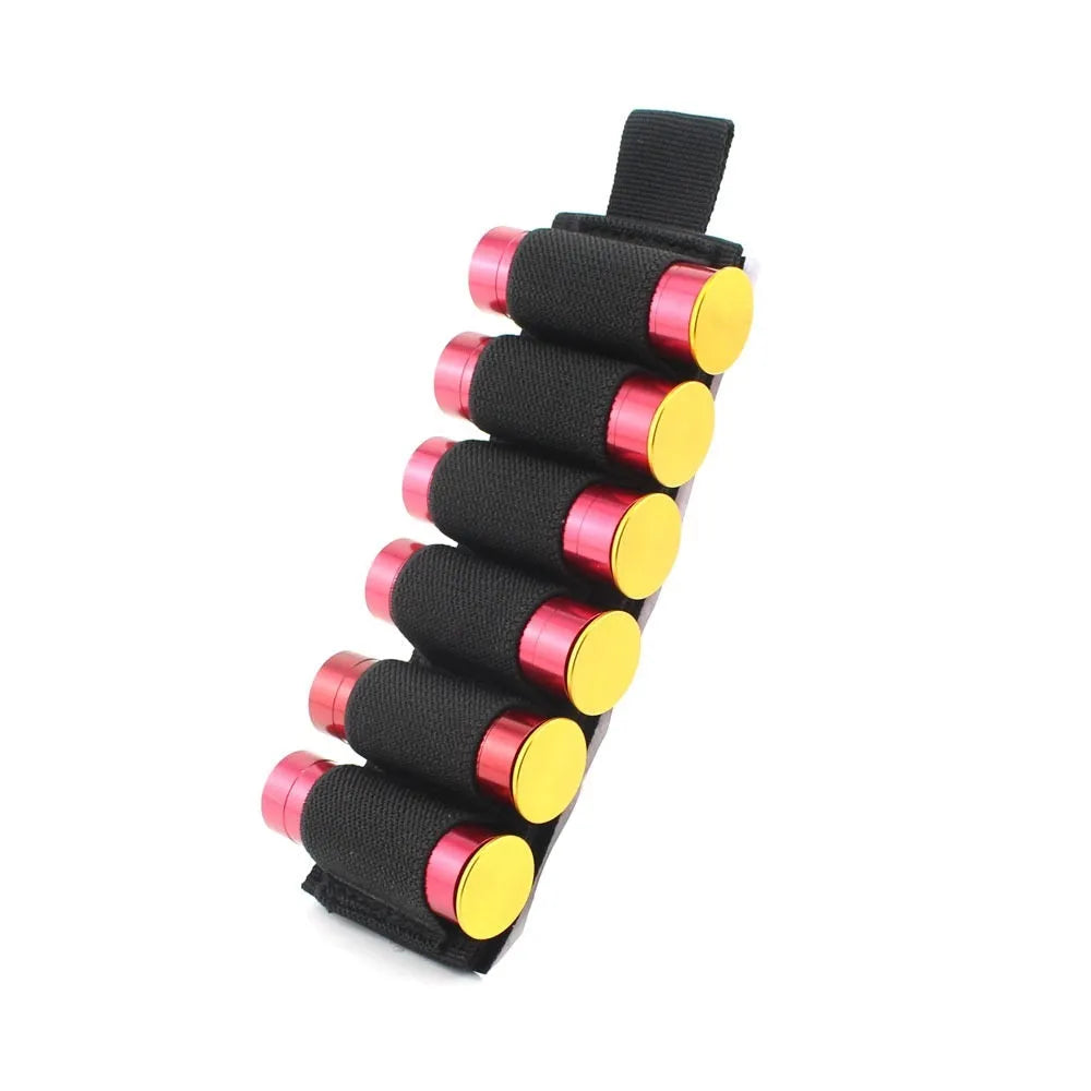6-hole tactical storage sticker made from 1000D nylon fabric showing mounting holes and measuring 5cm by 16.5cm