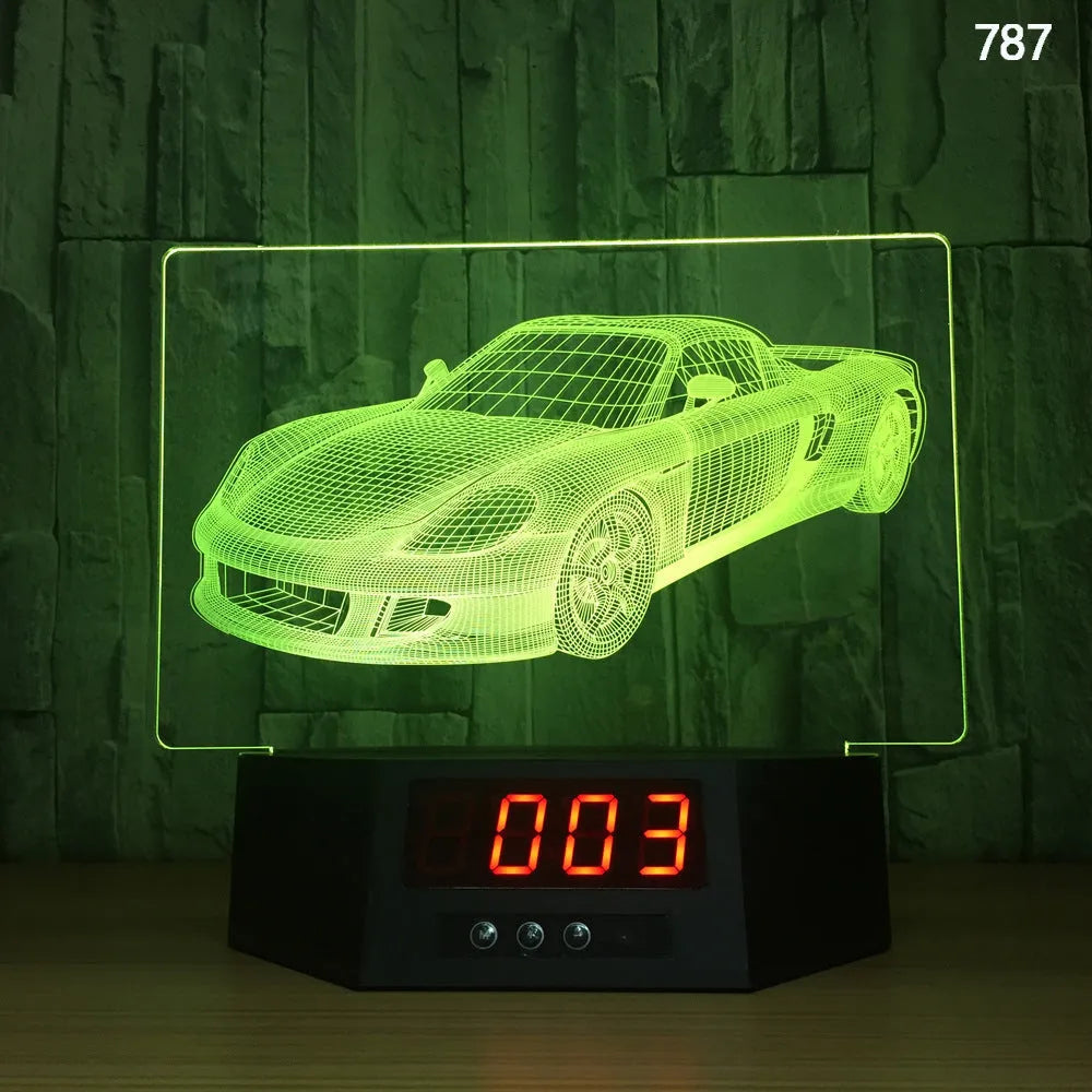 3D dolphin-shaped wireless LED table lamp with remote control on wooden surface
