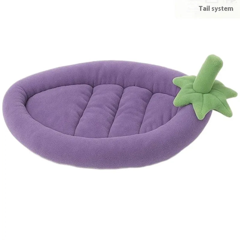 Removable washable dog bed mat in cloth material with five size options for small to large dogs