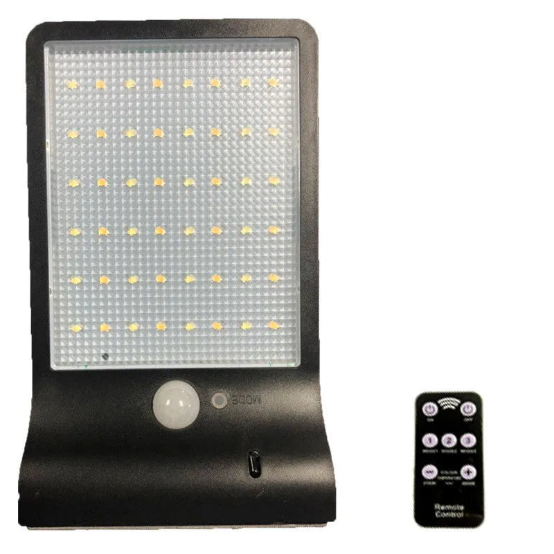 IP65-rated outdoor solar garden light with LED illumination in black or white colour options