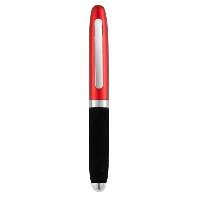 Metal-capped ballpoint pen with 1.0mm bullet tip shown in multiple ink colour options.