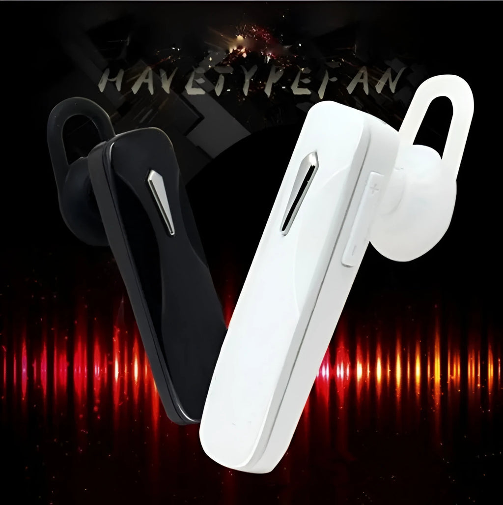 M163 wireless Bluetooth car headset with call control buttons in black or white colour