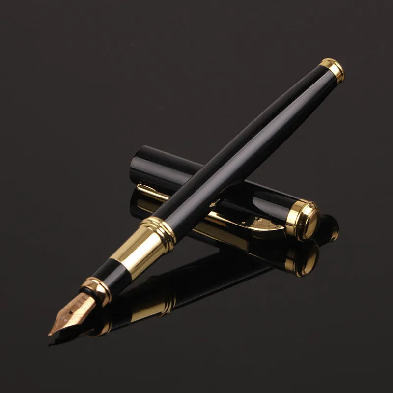 Red and black metal ink pens with 0.5mm tips for office and student use