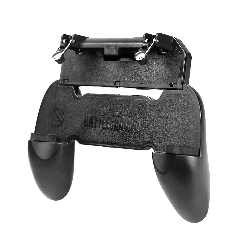 Mobile phone plug-in gamepad handle in black and brown black colour options with manual buttons