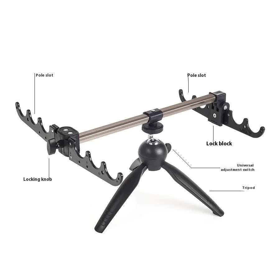 Aluminium alloy ice fishing triangle tripod rod holder bracket on ice