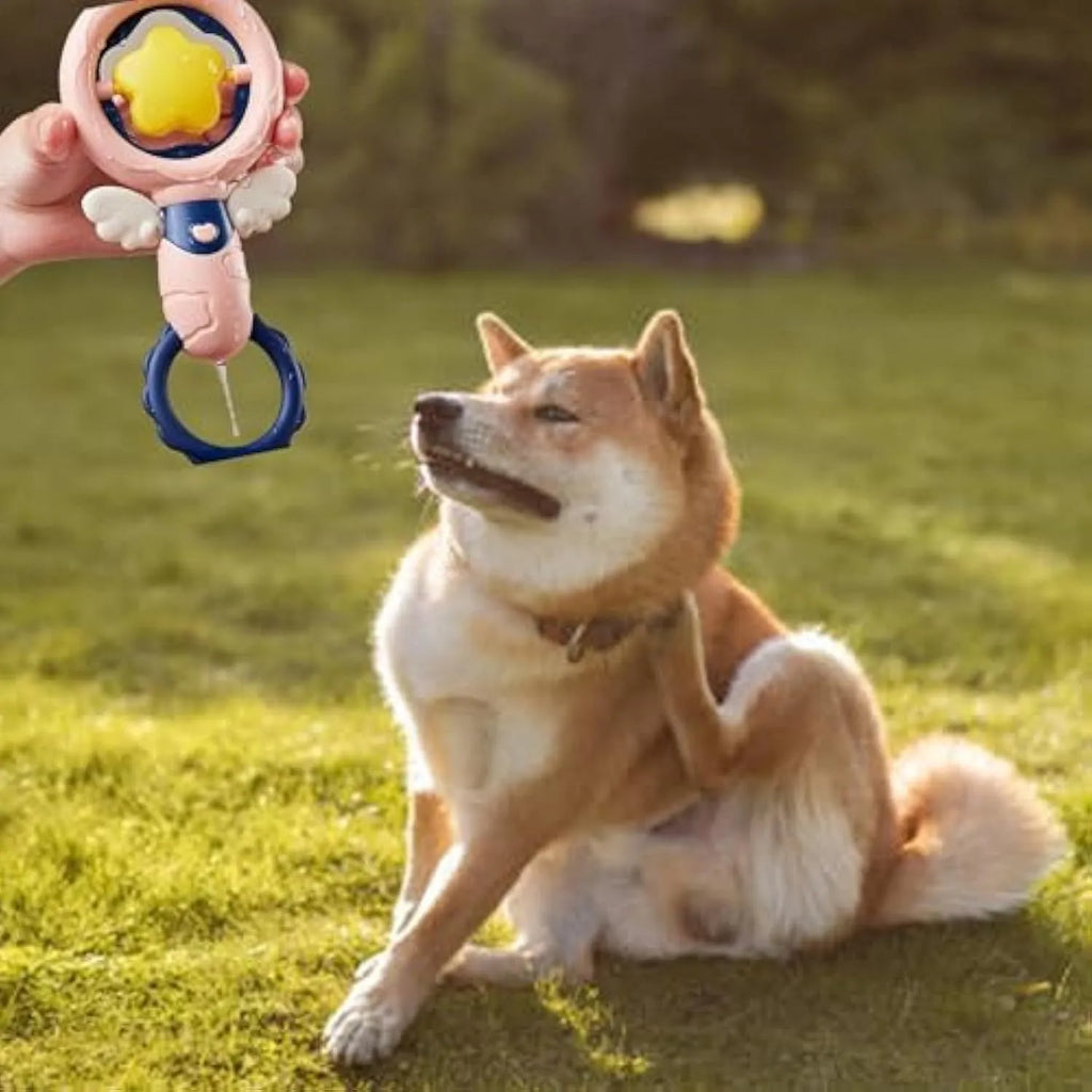 Pink interactive dog toy set with squeaky toys and dental chews for large breeds