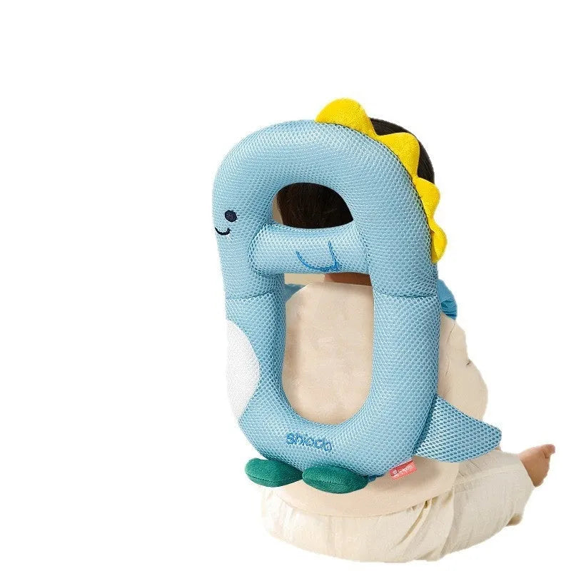 Cartoon-themed baby anti-collision pillow in dinosaur design for toddler fall protection