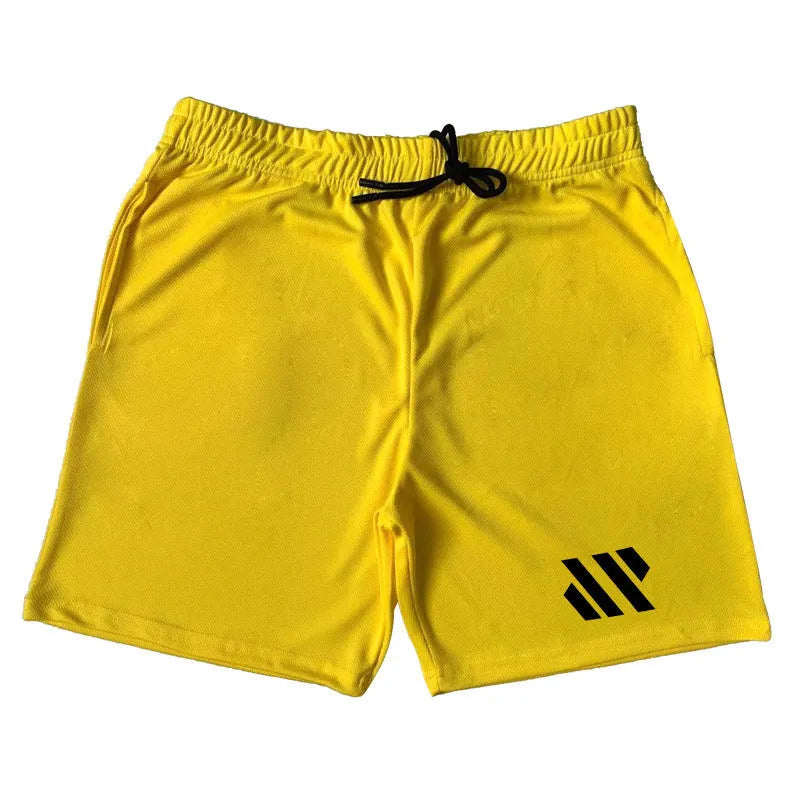 Men's loose fit metal silk sports shorts in multiple colours for summer running and basketball