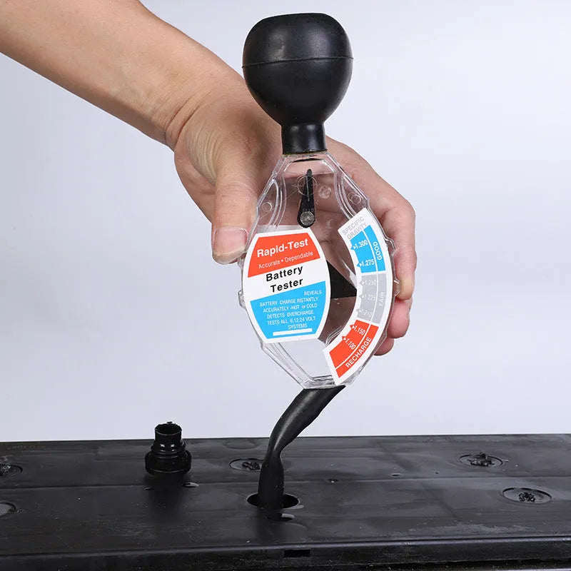 Suction electrolyte hydrometer densitometer instrument for battery fluid testing with ABS plastic construction