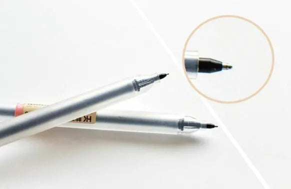 Muji 12 Piece Gel Pen Set showing multiple pens with 0.5mm tips and aqueous ink