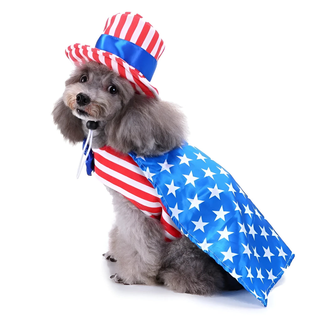 Polyester dog Christmas clothes in sizes S to XL, bust 25–40cm and height 24–40cm, Europe and America style