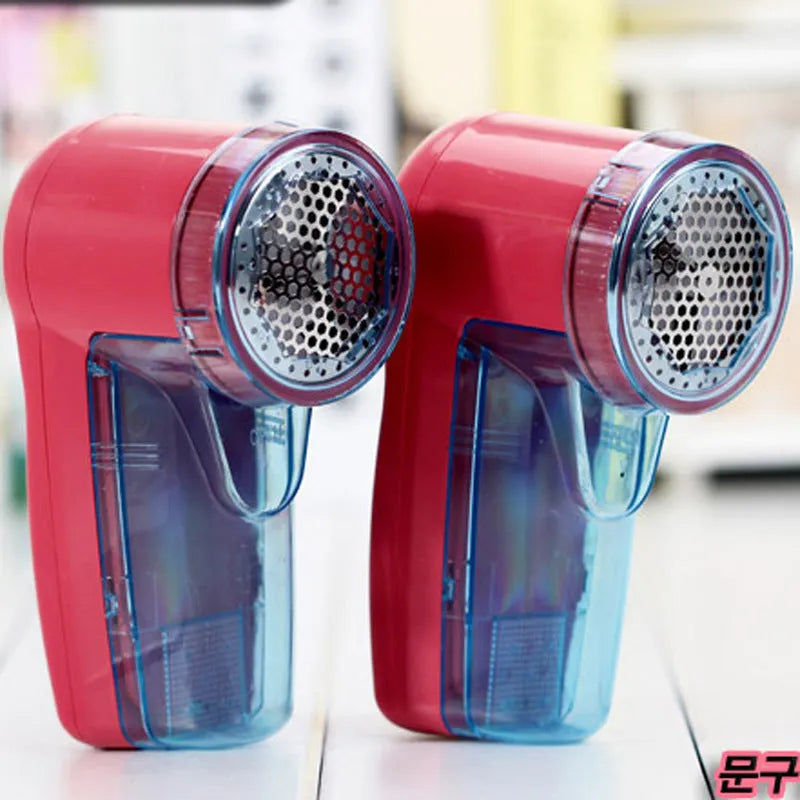 Portable electric lint remover device in selected colour with compact handheld design