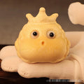 Solid bamboo carving crown princess toad ornament with handcrafted details