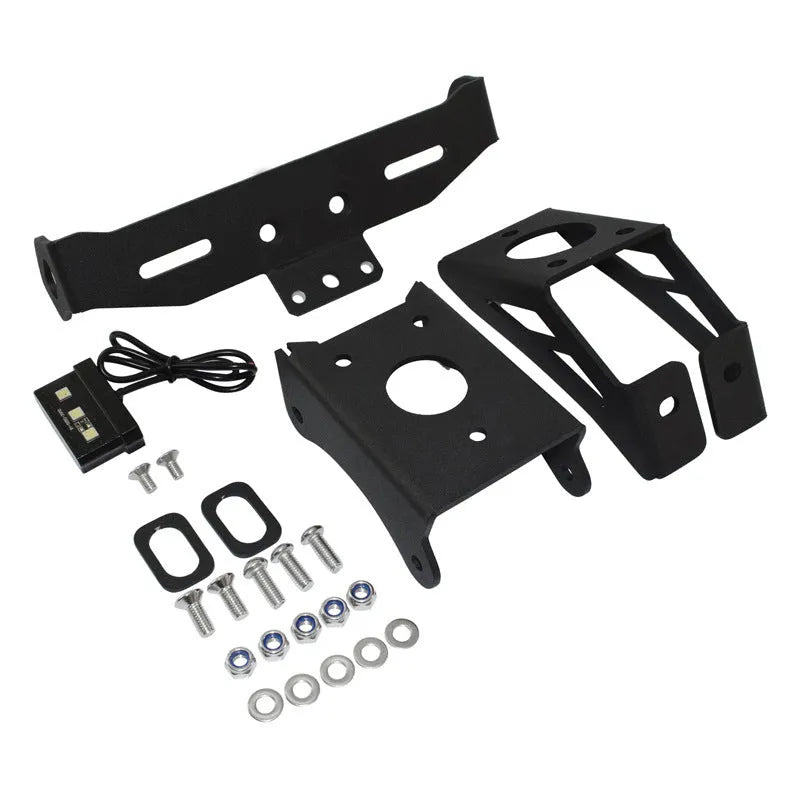 Black aluminium alloy licence plate holder for Honda motorcycle rear mounting