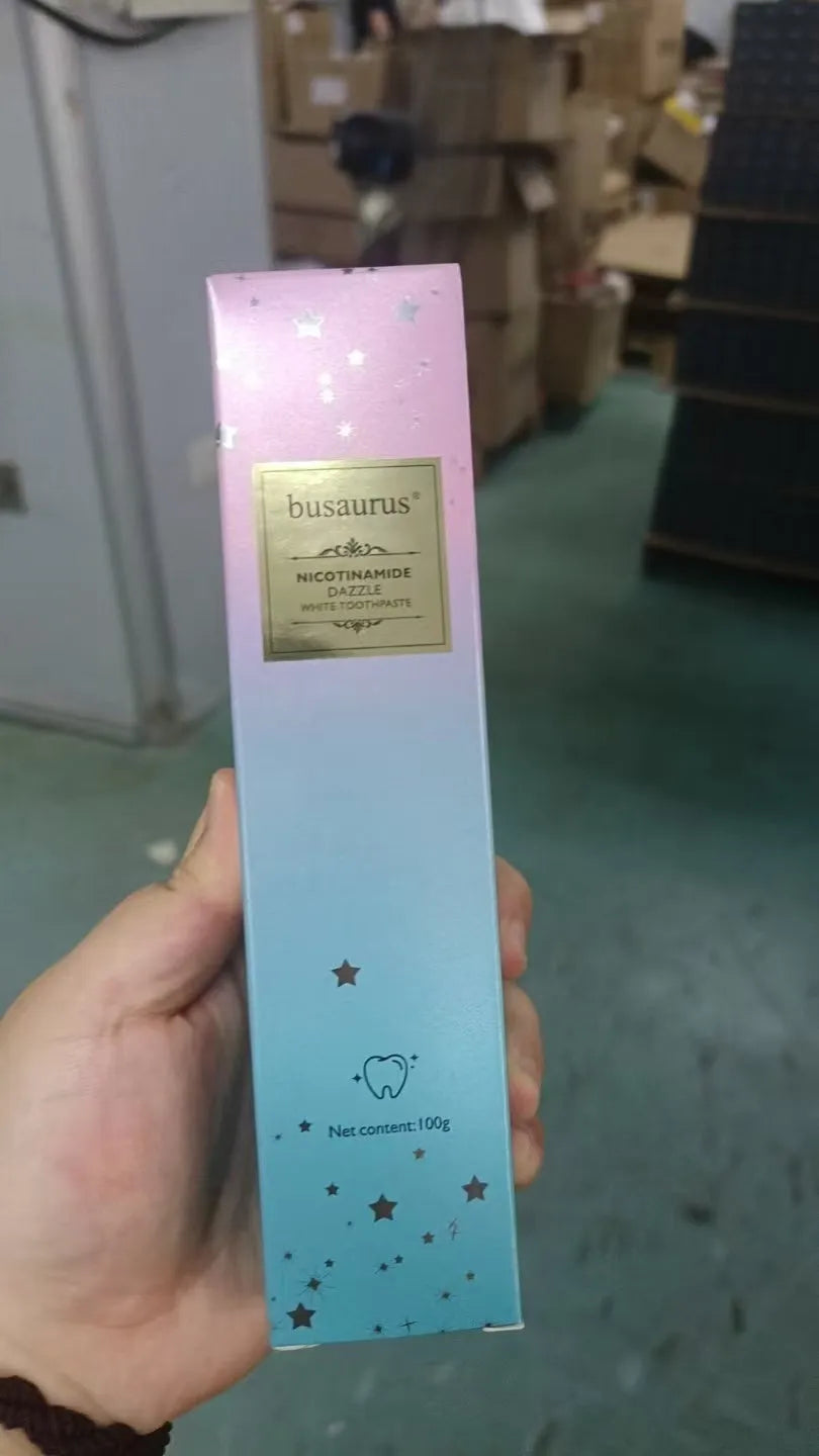 Nicotinamide dazzling white toothpaste tube with 100g net content for adult oral care