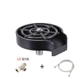 Stainless steel high-pressure glass washer with black ABS base and copper hose