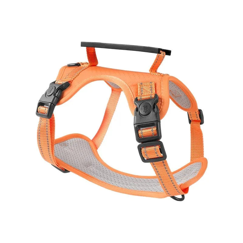 Adjustable dog chest harness and leash set in multiple colours and sizes