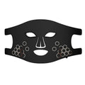 Black LED photon beauty mask showing light panels and neck extension for comprehensive skincare treatment