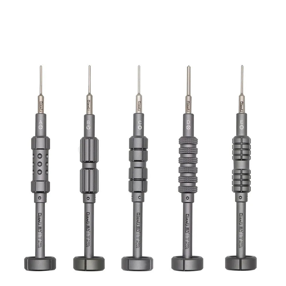 Precision screwdriver with grenade-shaped aviation alloy handle and T2 cross triangle tail bit