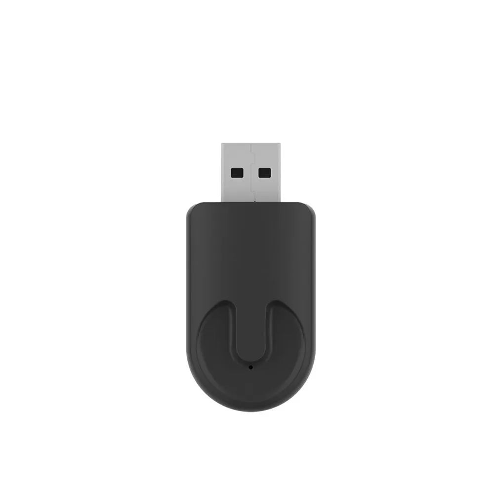 Black mini CarPlay USB interface wireless data converter with compact ABS PC housing