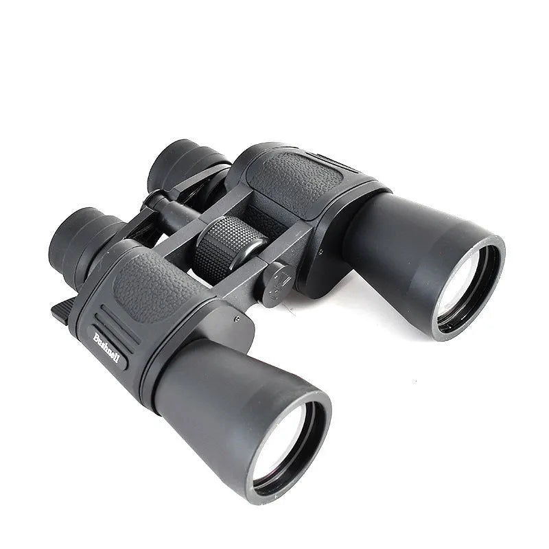 Outdoor telescope binoculars with double barrel design and continuous zoom magnification adjustment
