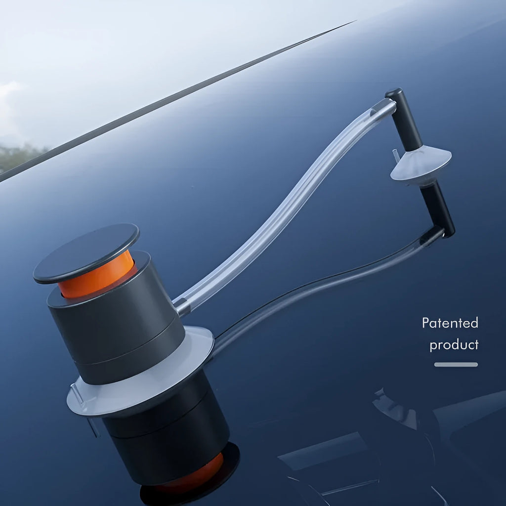 Plastic car windshield crack repair tool for point fixing stone chips