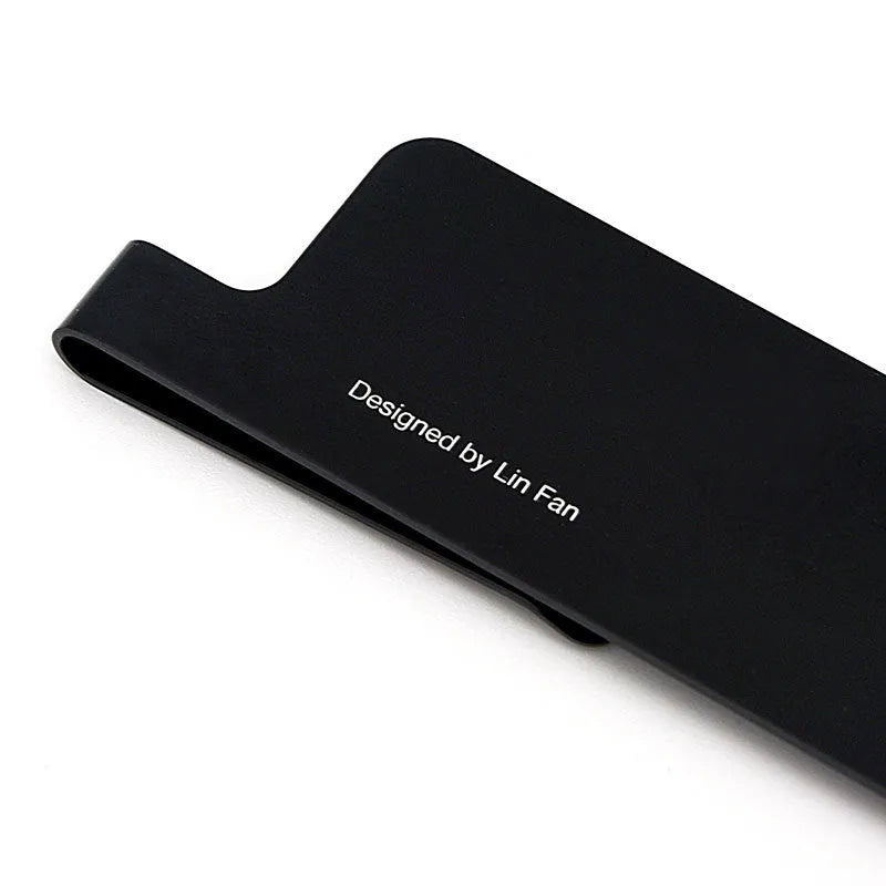 15cm retractable aluminium bookmark ruler with laser-engraved scale in black or silver