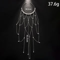 Women's pearl tassel hair chain with electroplated gold or silver finish