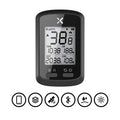 Black waterproof plastic bicycle stopwatch with digital display and clip mounting system