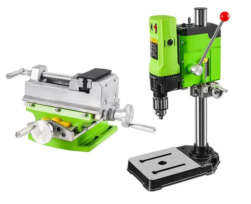 1050W mini bench drilling machine with cross bench pliers on workbench